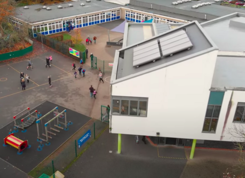 Aerial photo of Brookburn Primary School