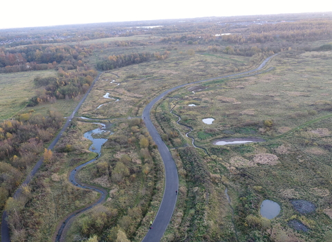 Bird's eye view of Bickershaw, Wigan