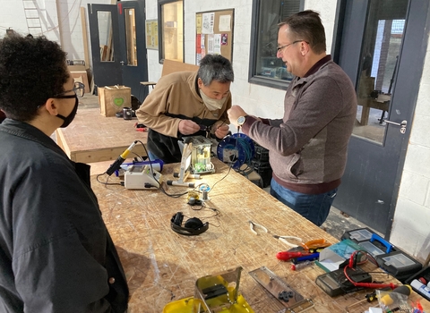 Building in the repair workshop